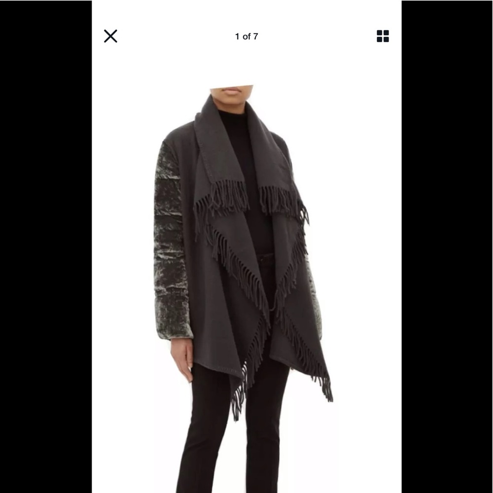 MONCLER  fringed-velvet Wrap Msrp $1,160 -small